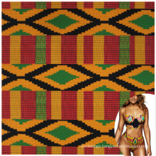 Low MOQ polyamide elastane custom digital african printed fabric for swimwear